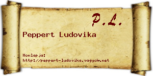 Peppert Ludovika névjegykártya